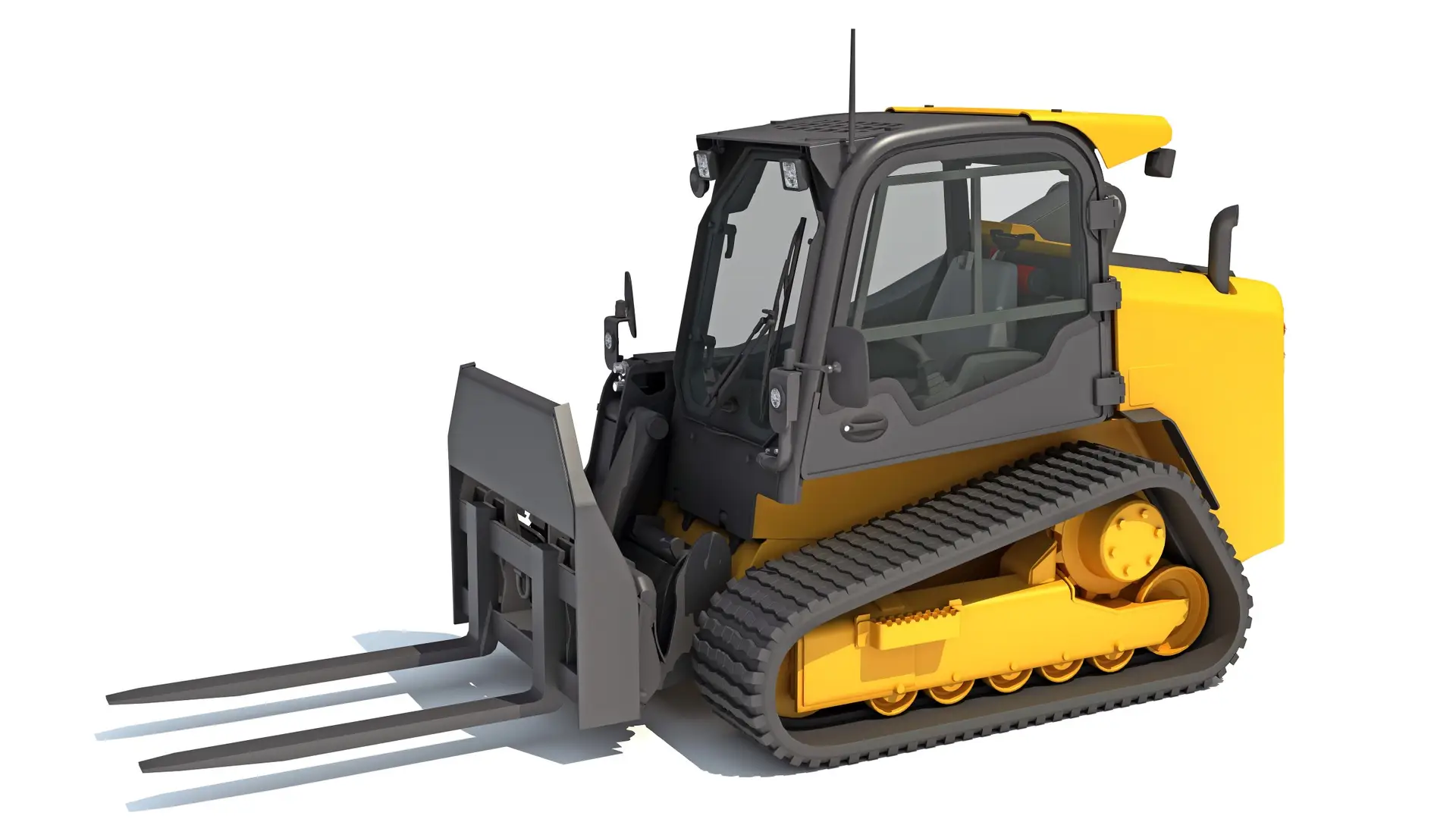 fork attachment on skid steer